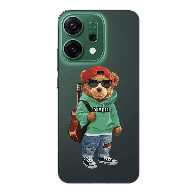 Oppo RENO 14 Summer Tedy Transparent Silicone TPU Θήκη